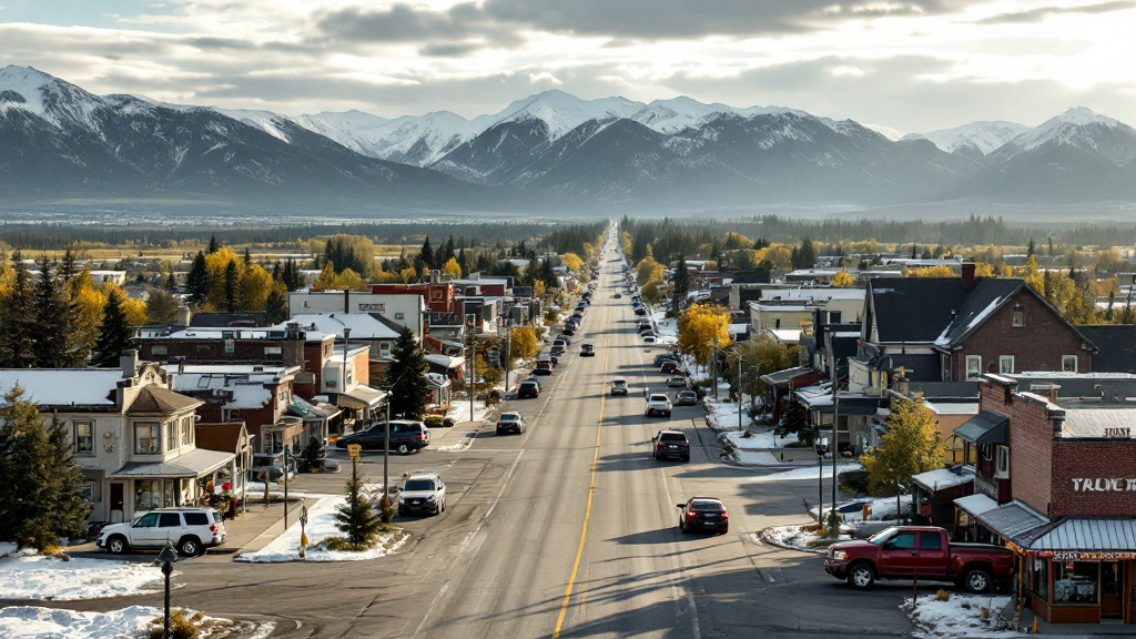 Scenic view of Cardston, Alberta, highlighting the community’s charm and a focus on debt relief resources.