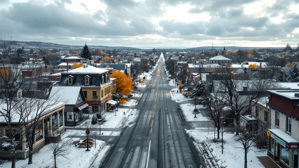 Saint-Ambroise-de-Kildare town landscape with a focus on community resources for debt relief assistance.
